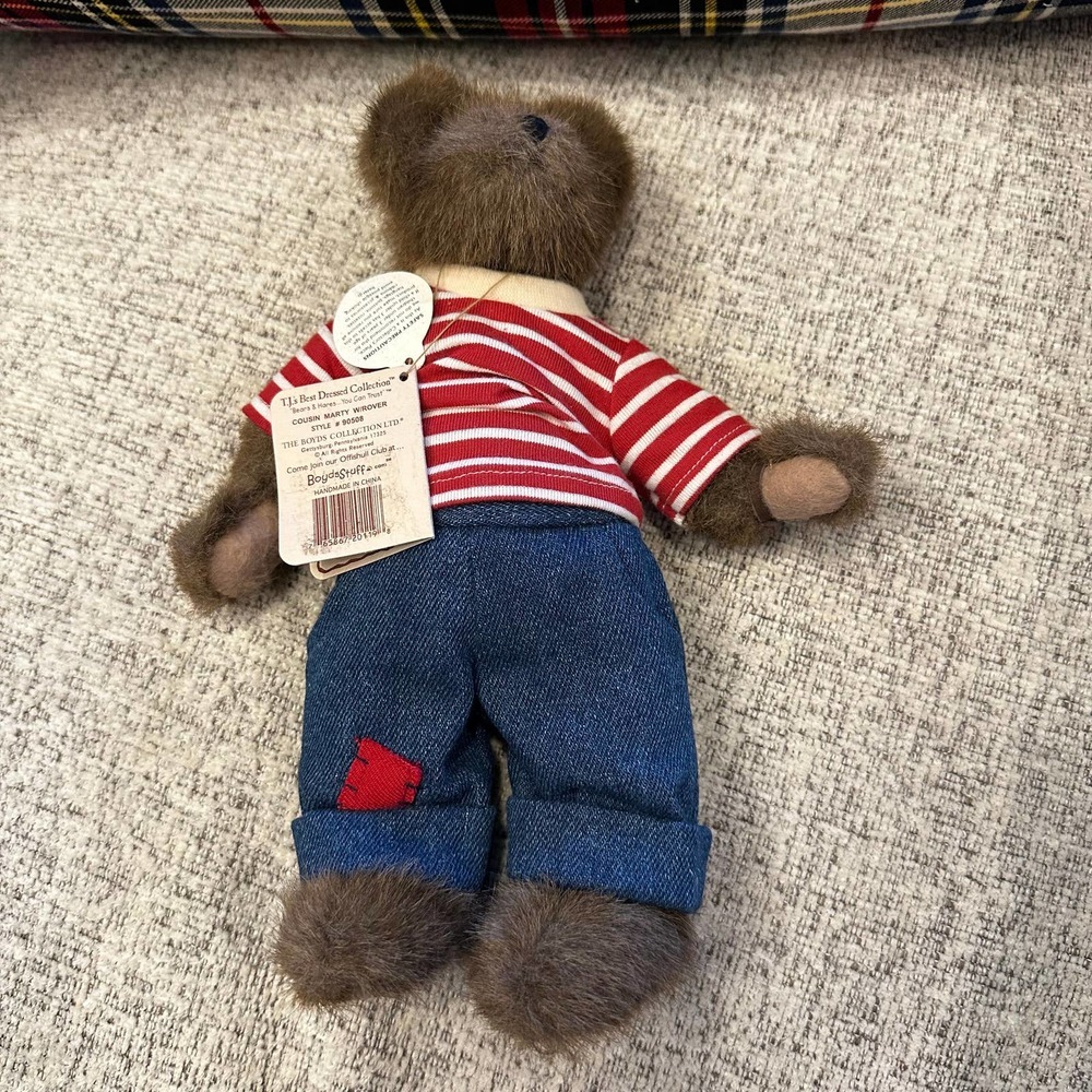 Boyds Plush‎ Cousin Marty Fully Poseable Bear Retired 10" Missing Rover Dog
